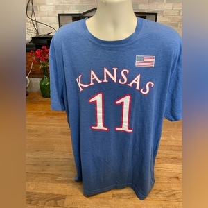 Kansas university ku Ramey‎ Martian 11 blue t shirt size 2xl